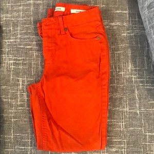 High waisted colored jeans